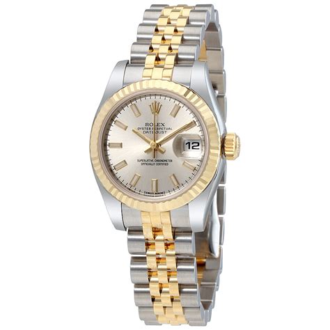 rolex damen silber gold|Rolex Lady.